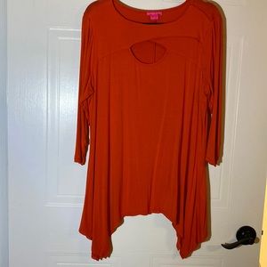Sunny Leigh Size 1X Tunic Burnt Orange
